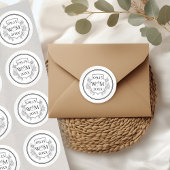 Elegant Vintage Monogram Wedding ラウンドシール