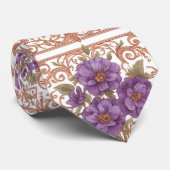 Elegant Vintage Nouveau Floral ネクタイ (ロール)