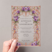 Elegant Vintage Nouveau Floral Arch Wedding  アクリル招待状 (インサイチュ (ポータブル))