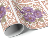 Elegant Vintage Nouveau Floral Arch Wedding  ラッピングペーパー (ロールコーナー)