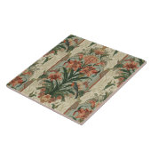 Elegant Vintage Nouveau Floral Birds タイル (側面)