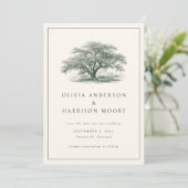 Elegant Vintage Oak Tree Southern Wedding セーブザデート (スタンド正面)
