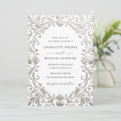 Elegant Vintage Ornate Frame Wedding  招待状 (スタンド正面)
