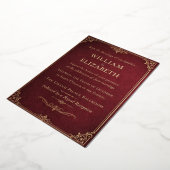 Elegant Vintage Palace Wedding Invite 箔招待状 (回転した状態)