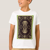 Elegant Vintage Playing Card Black Gold Tシャツ (正面)
