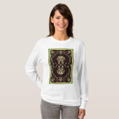 Elegant Vintage Playing Card Black Gold Tシャツ (正面フル)