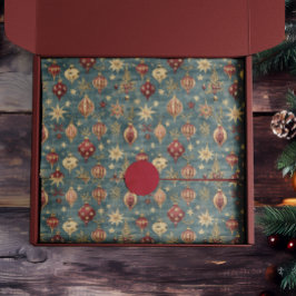 Elegant Vintage Red and Cream Christmas Ornaments  薄葉紙