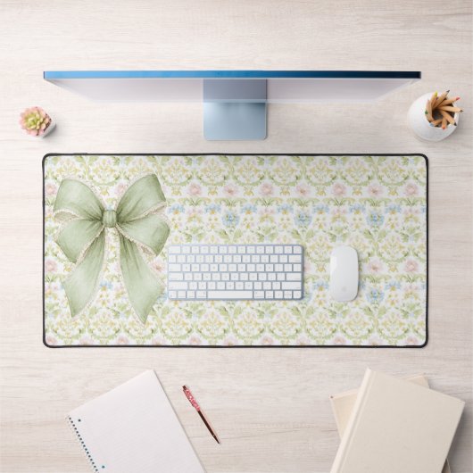 Elegant Vintage Ribbon デスクマット (オフィス1)