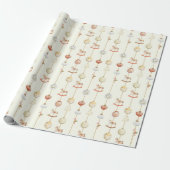 Elegant Vintage Rocking Horse Christmas  ラッピングペーパー (アンロールド)