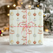 Elegant Vintage Rocking Horse Christmas  ラッピングペーパー