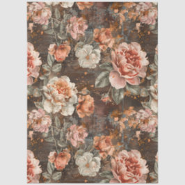 Elegant Vintage Rustic Country  Florals Decoupage  薄葉紙