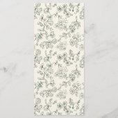 Elegant Vintage Sage Green Wedding メニュー (裏面)