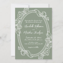 Elegant Vintage Sage Green Wedding