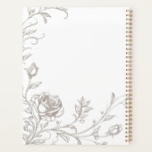 Elegant Vintage Sepia Wedding Planner Notebook プランナー手帳 (裏面)