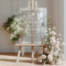 Elegant Vintage She Found Her Honey Bridal Shower アクリルサイン