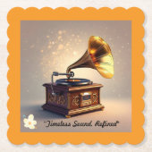 "Elegant Vintage Sound" ペーパーコースター (正面)