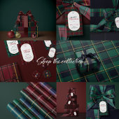 Elegant vintage Tartan Plaid Christmas サテンリボン