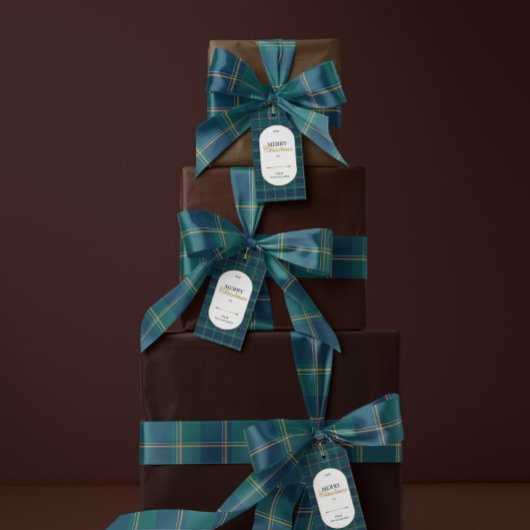 Elegant vintage Tartan Plaid Christmas サテンリボン