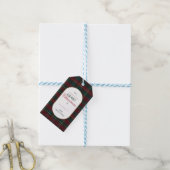 Elegant vintage Tartan Plaid Christmas gift tag ギフトタグ (より糸付き)