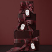 Elegant vintage Tartan Plaid Christmas gift tag ギフトタグ