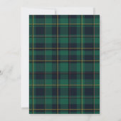 Elegant vintage Tartan Plaid Christmas Invitation 招待状 (裏面)