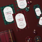 Elegant vintage Tartan Plaid Christmas Invitation 招待状