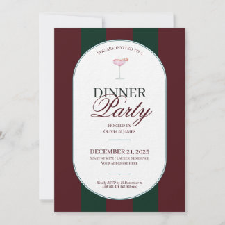 Elegant vintage Tartan Plaid Christmas Invitation 招待状