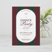 Elegant vintage Tartan Plaid Christmas Invitation 招待状 (スタンド正面)