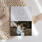 Elegant Vintage Taupe Sepia Rose  セーブザデート