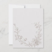 Elegant Vintage Taupe Sepia Rose  セーブザデート (裏面)