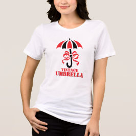 Elegant Vintage Umbrella with Ribbon Bow Design トライブレンドＴシャツ