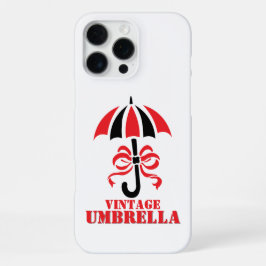 Elegant Vintage Umbrella with Ribbon Bow Design iPhone 16 Pro Maxケース