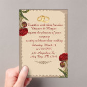 Elegant Vintage Wedding Invitation アクリル招待状 (インサイチュ (ポータブル))