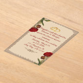 Elegant Vintage Wedding Invitation アクリル招待状 (レイダウン)