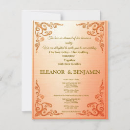 Elegant Vintage Wedding Invitation Card – Ornate F ノートカード