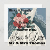 Elegant Vintage Wedding Invitation Cover 招待状 (正面/裏面)