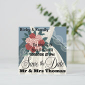 Elegant Vintage Wedding Invitation Cover 招待状 (スタンド正面)