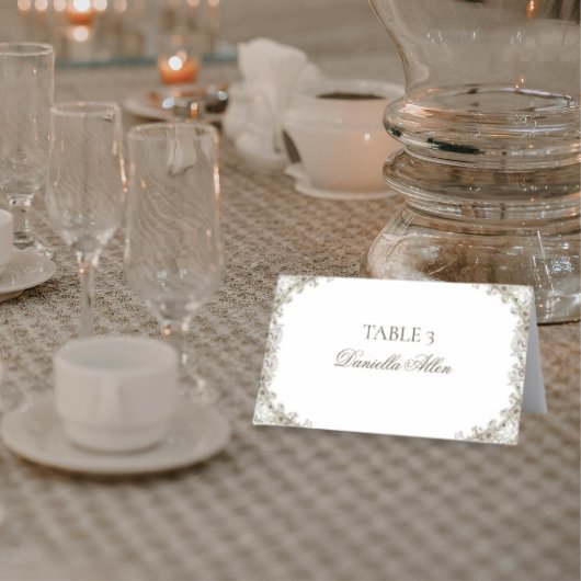 Elegant Vintage Wedding Place Card プレイスカード