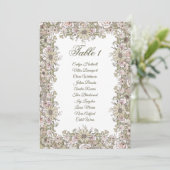 ​Elegant Vintage Wedding Seating Chard Card 招待状 (スタンド正面)