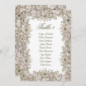 ​Elegant Vintage Wedding Seating Chard Card 招待状 (正面/裏面)