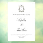 Elegant Vintage Wedding Welcome Sign Window Cling  ウィンドウサイン (シート3)