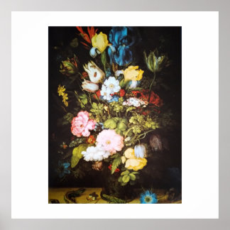 Elegant Vintage Wildflower Artwork ポスター