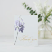 Elegant Violet and Mint Wedding Thank You Card サンキューカード (スタンド正面)