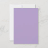 Elegant Violet Floral Wedding Thank You Card サンキューカード (裏面)
