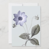 Elegant violet hydrangea lilacs wedding invitation 招待状 (裏面)