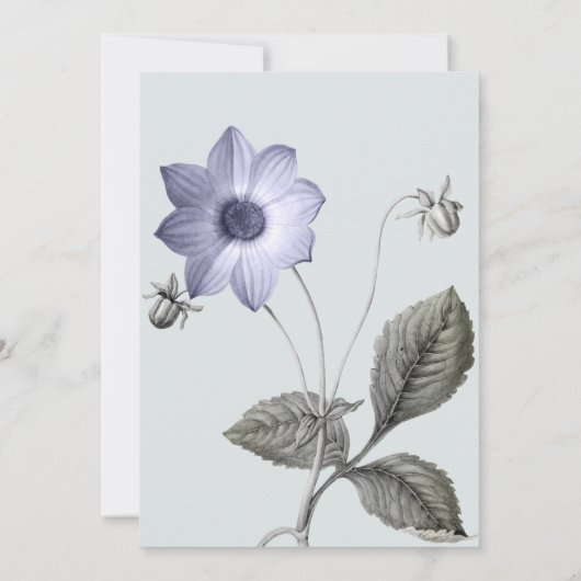 Elegant violet hydrangea lilacs wedding invitation 招待状 (裏面)