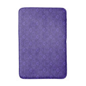 Elegant Violet Vintage Damask Pattern バスマット (正面縦)