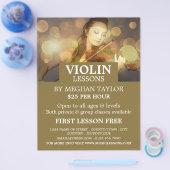 Elegant Violinist, Violin Lessons Advertising チラシ (シングル)