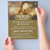 Elegant Violinist, Violin Lessons Advertising チラシ (手)