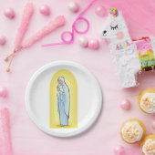 Elegant Virgin Mary Catholic Religious ペーパープレート (パーティー)